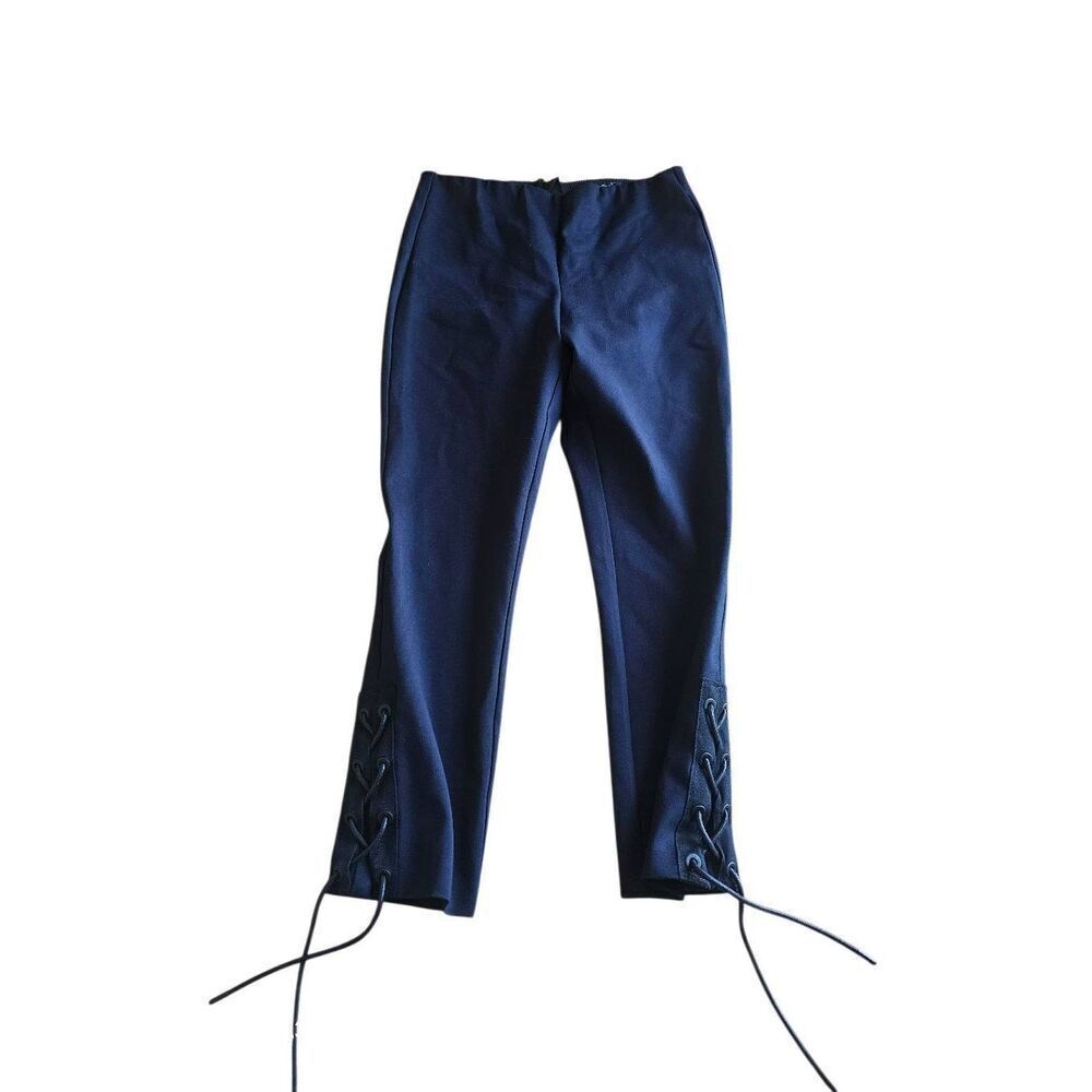 Rag & bone navy Simone lace up pants womens Sz 6 - Picture 2 of 9